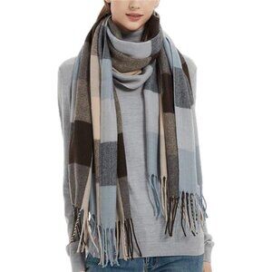 Women's Fashion Long Shawl Big Grid Winter Warm Lattice Large Scarf